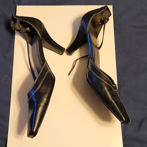 Bandolino black ankle strap 3in heals, size 7